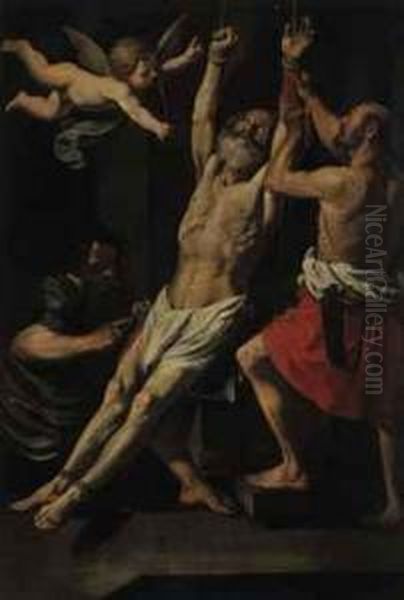 The Martyrdom Of Saint Bartholomew Oil Painting by Rutilio Manetti