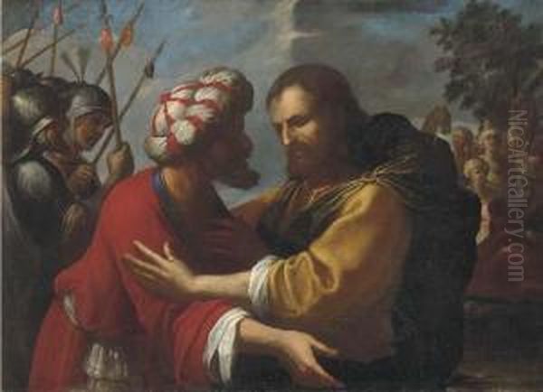 The Betrayal Of Christ Oil Painting by Rutilio Manetti