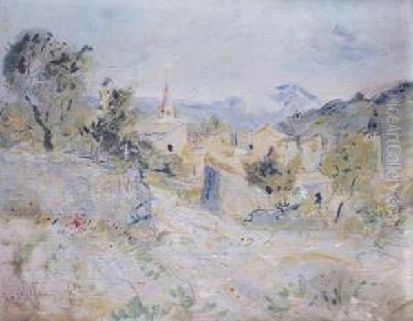 Village Provencal Oil Painting by Joseph C., Jose Mange