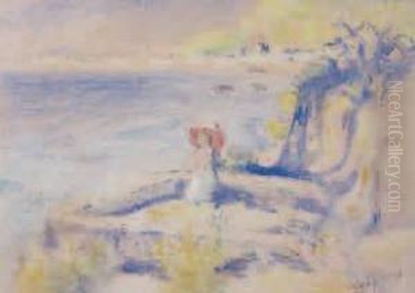 Marguerite Au Bord De La Mer Oil Painting by Joseph C., Jose Mange