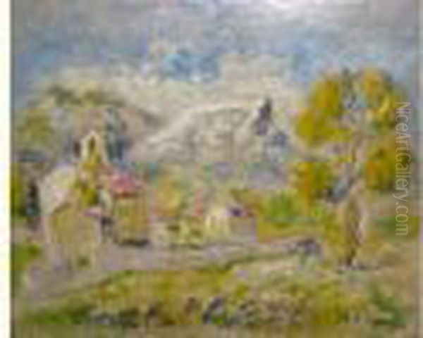 Paysage De Provence Oil Painting by Joseph C., Jose Mange