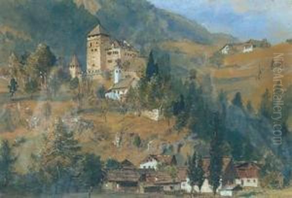 Schloss Groppenstein Bei Obervellach by Eduard Manhart