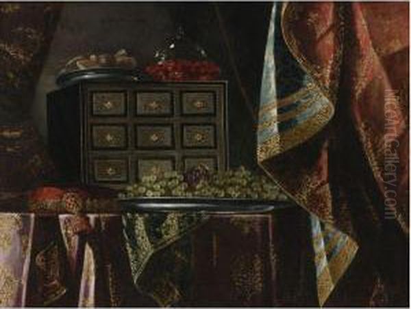 Still Life Of A Chest Oil Painting by Carlo Manieri