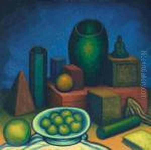 Still Life With Lemons Oil Painting by Edward Middleton Manigault