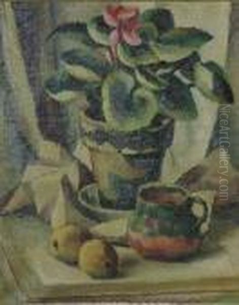 Cyclamen Oil Painting by Edward Middleton Manigault