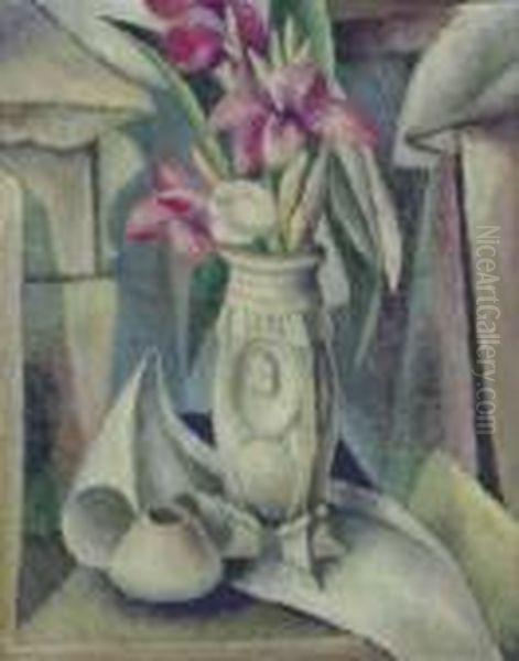 Gladiolas Oil Painting by Edward Middleton Manigault