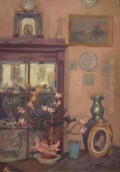 Salon W Willi Ave W Konstancinie, Okolo 1920-1925 Oil Painting by Aleksander Mann