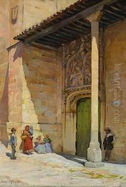 San Benito, Salamanca Oil Painting by Alexander Mann