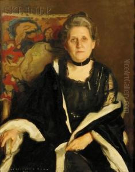 Portrait Of Amelia Herrick Pond Oil Painting by Harrington Mann