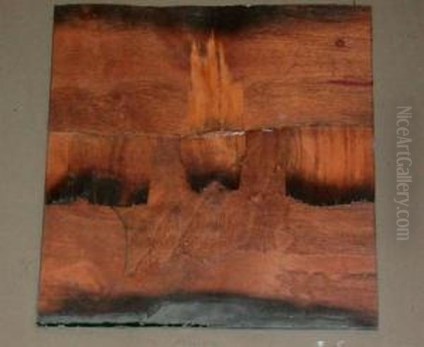 Untitled [wood Construction] Oil Painting by R. Mann