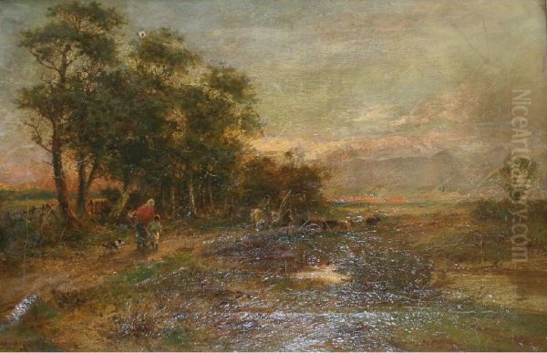 Lingering Lights, Derbyshire Oil Painting by William Manners