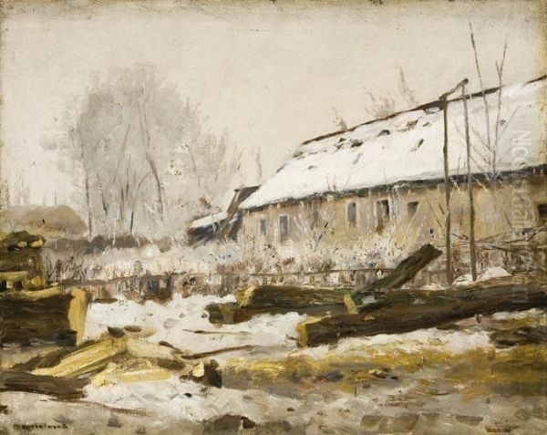 Tel Danoson Oil Painting by Gusztav Mannheimer