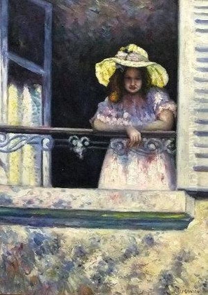 Woman In A Window Oil Painting by James Bolivar Manson