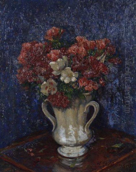 Still Life Of Flowers Oil Painting by James Bolivar Manson