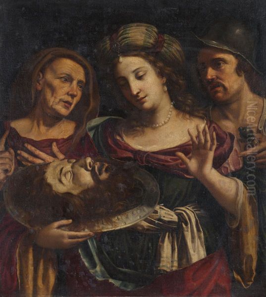 Salome With The Head Of The Baptist Oil Painting by Biagio Manzoni