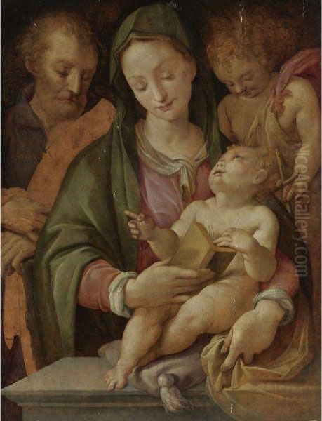 Holy Family With The Infant John The Baptist Oil Painting by da San Friano Maso