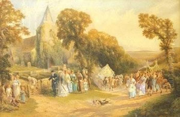 An English Country Festival Oil Painting by Henry Maplestone