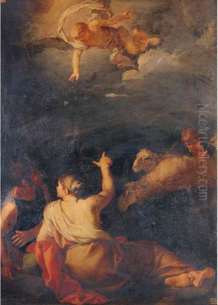 The Annunciation To The Shepherds Oil Painting by Anton Maria Maragliano