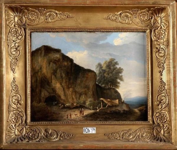 Paysage Anime Oil Painting by Edouard Ferdinand Bruno Marandon De Montyel