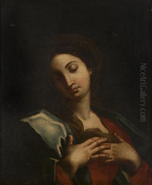 Madonna In Preghiera Oil Painting by Carlo Maratta or Maratti