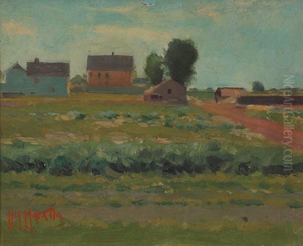 Illinois Farm Oil Painting by Hardesty Gilmore Maratta