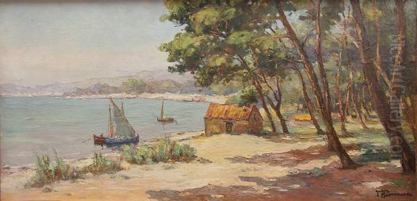 Marine Oil Painting by Pierre Amedee Marcel-Beronneau