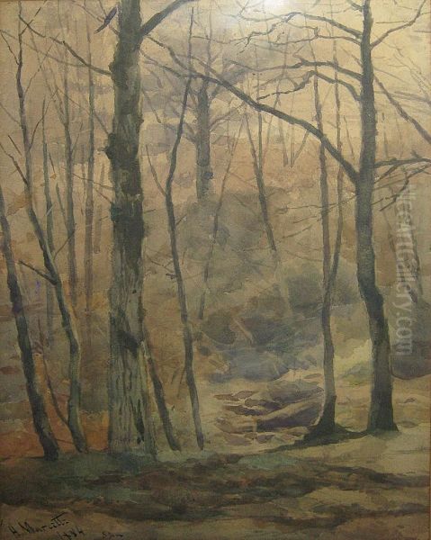 Les Bois De Spa Oil Painting by Henri Marcette