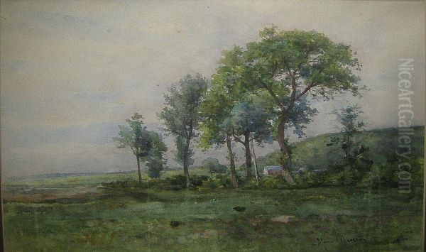 Landschap. Oil Painting by Henri Marcette