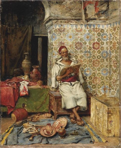 El Anticuario Arabe Oil Painting by Vicente March y Marco