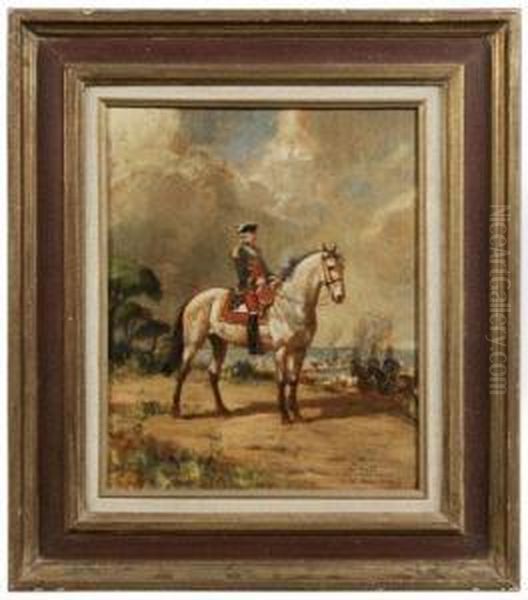 General Georgewashington On His Horse Oil Painting by Andre Marchand