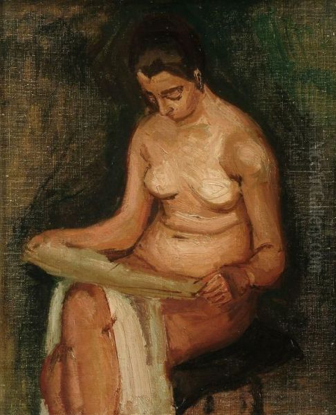 Nude Study Oil Painting by Jean Marchand