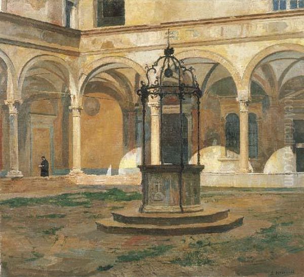 Luci Nel Chiostro Oil Painting by Salvatore Marchesi