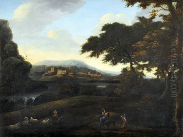 The Flight Into Egypt Oil Painting by Dei Domenico Marchis