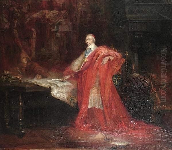 Cardinal Richelieu Oil Painting by Pinkney Marcius-Simons