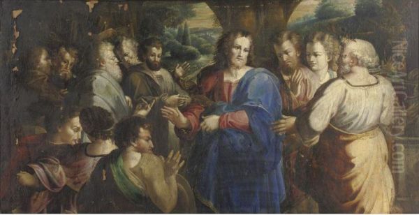 Property From A Private Collection, New York
 

 
 
 

 
 Christ And The Apostles Oil Painting by Rocco Marconi