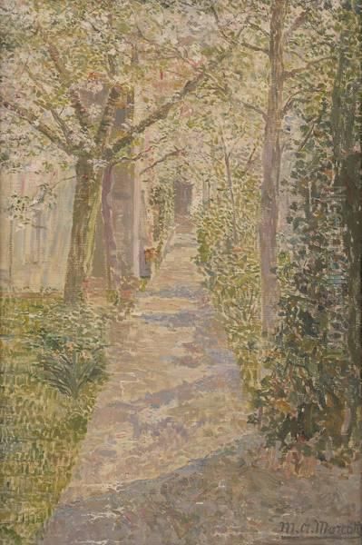 L'allee Ensoleillee Oil Painting by Marie-Antoinette Marcotte