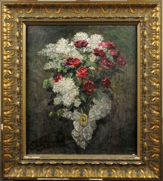 Bouquet De Fleurs Oil Painting by Marie-Antoinette Marcotte