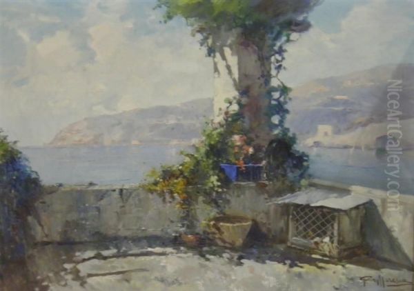 Costiera Amalfitana Oil Painting by G. Maresca