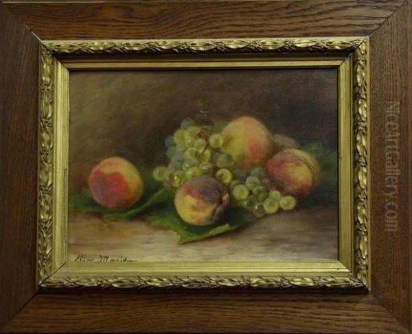 Nature-morte Aux Peches Et Raisins Oil Painting by Marie