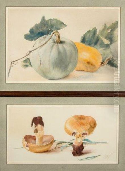 Citrouilles Et Champignons. Oil Painting by Prinsesse, Danmark Marie