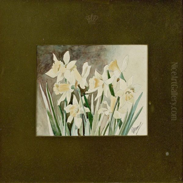 Easterlilies Oil Painting by Prinsesse, Danmark Marie