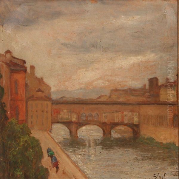 Pont Vecchio,firenze Oil Painting by Olga Marie Smith