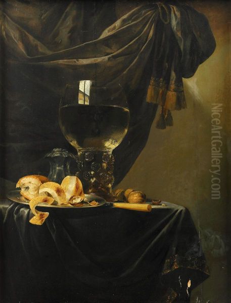 Stilleben Med Remmare Oil Painting by Jan A. Marienhof