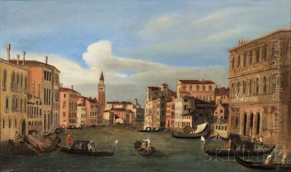 Canale Grande, Venezia Oil Painting by Michele Marieschi