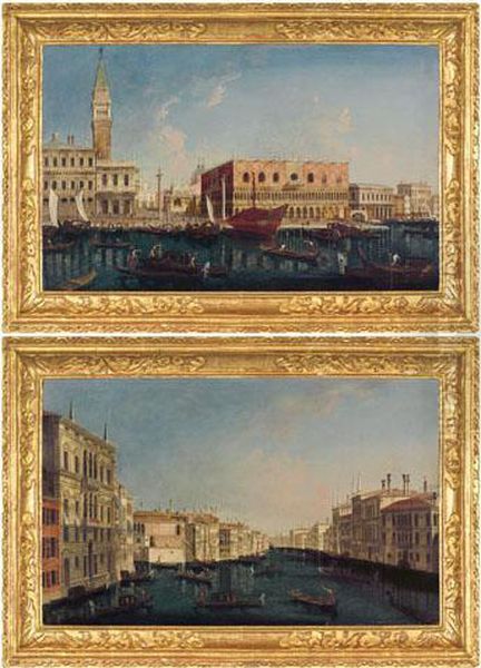 Veduta Di Piazza San Marco Dal Canal Grande Oil Painting by Michele Marieschi