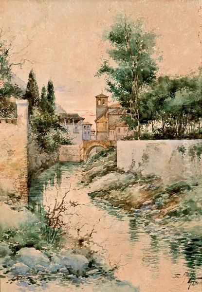 Granada Oil Painting by Enrique Marin Higuero