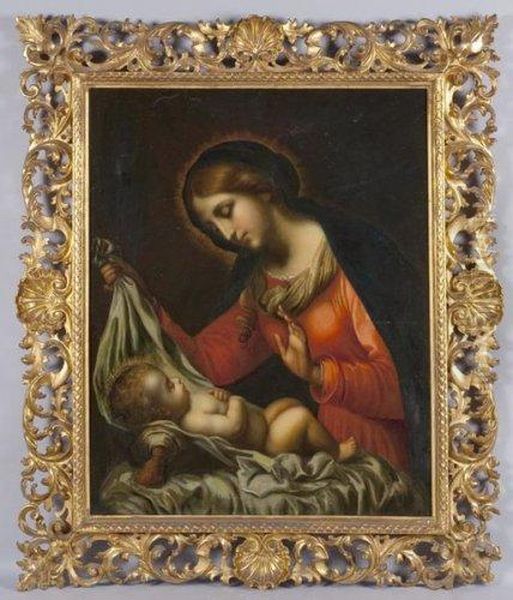 Vierge Veillant L'enfant Endormi Oil Painting by Onorio Marinari