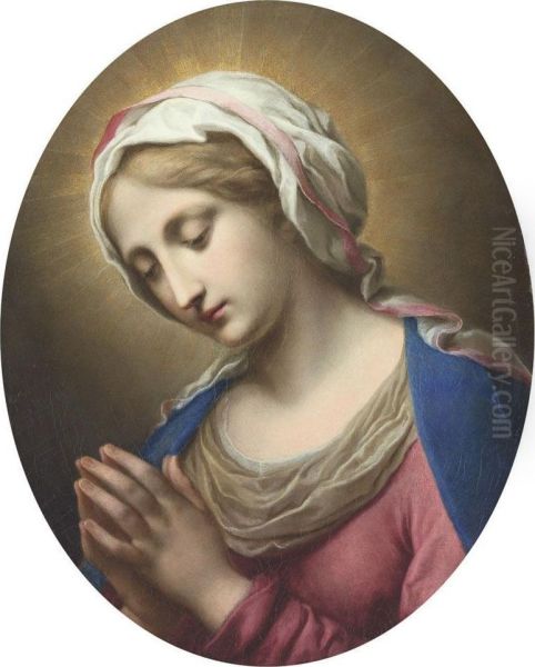 The Madonna In Prayer Oil Painting by Onorio Marinari