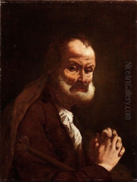 Busto Di San Giuseppe In Preghiera Oil Painting by Antonio Il Chiozzoto Marinetti