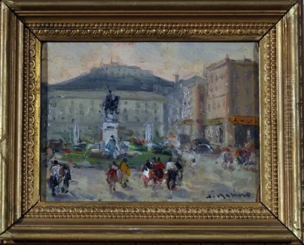 Piazza Municipio Oil Painting by Francesco Marino Di